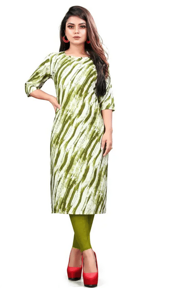 DESIGNER DREAM Crepe Dyed Straight Women's Kurti - Red ( Pack of 1 ) - Kurtis, Tunics | Buy online on ZillyBuy