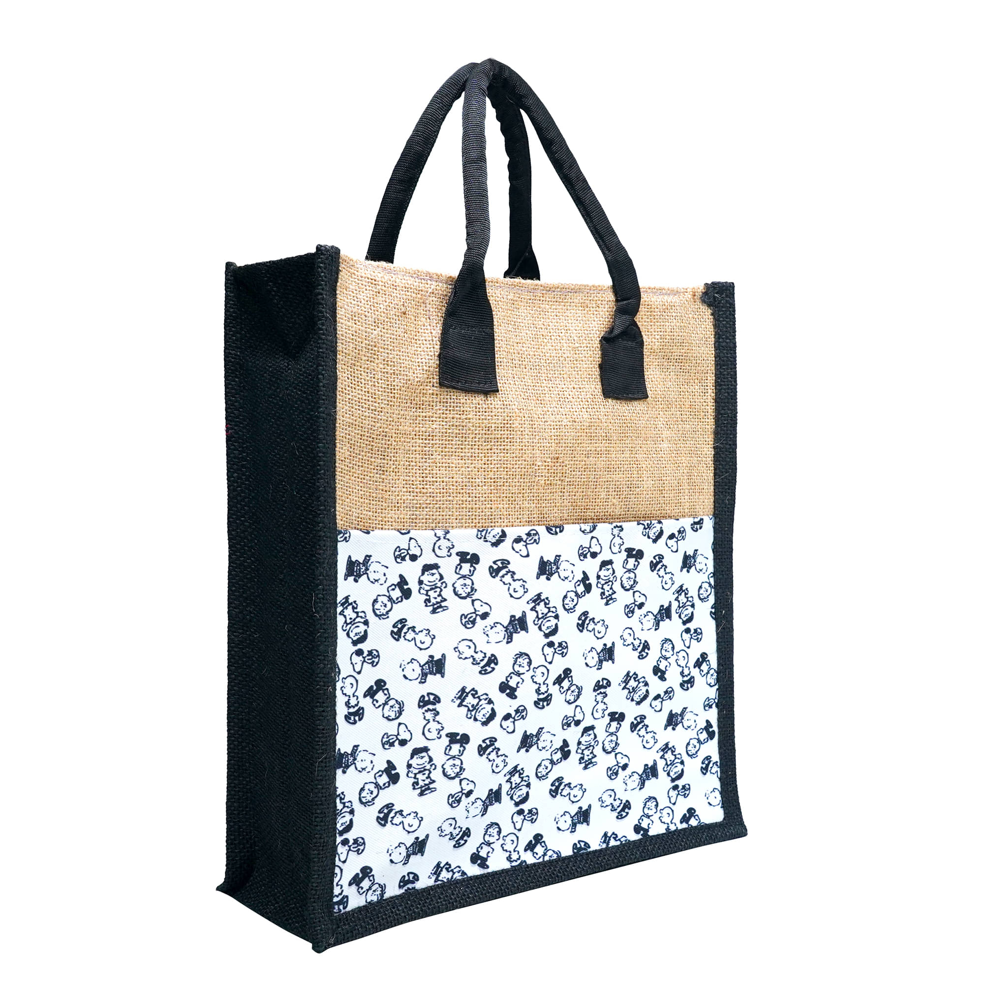     			ENSAC Handheld Bag Jute Set of 1 ( White )