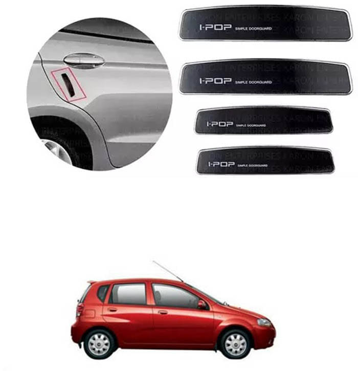     			Etradezone Car Door Guard (Pack Of 4, Black) For Chevrolet Aveo U-VA