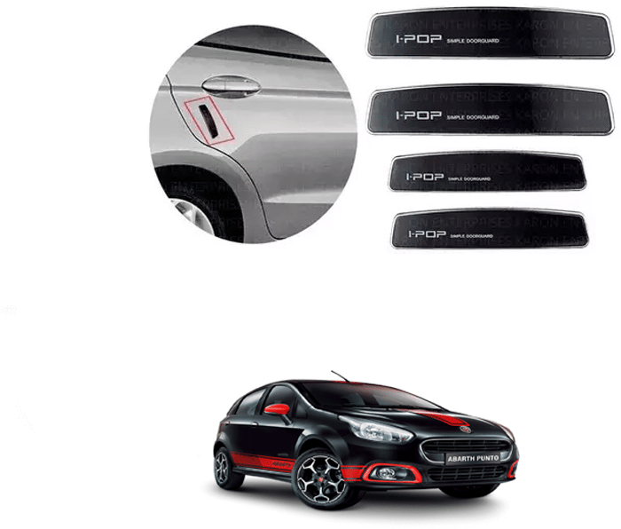 Etradezone Car Door Guard (Pack Of 4, Black) For Fiat Abarth Punto     			Etradezone Car Door Guard (Pack Of 4, Black) For Fiat Abarth Punto