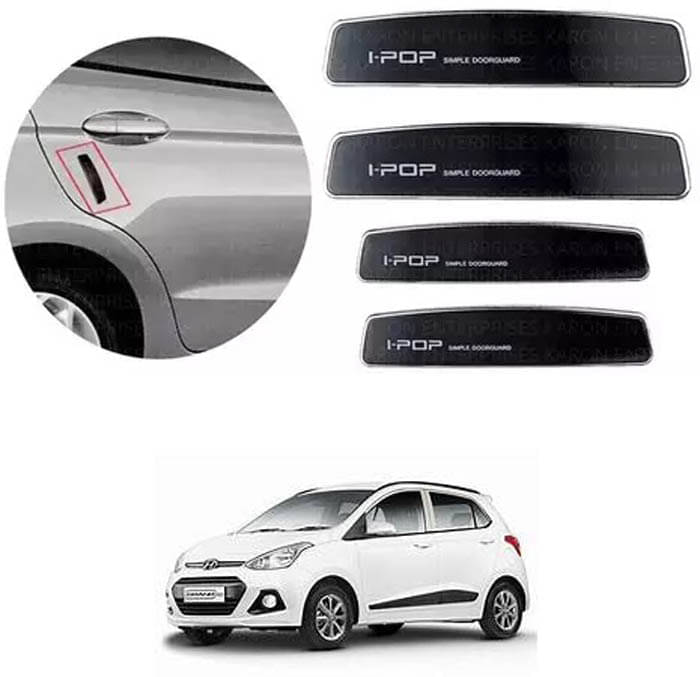     			Etradezone Car Door Guard (Pack Of 4, Black) For Hyundai Grand i10