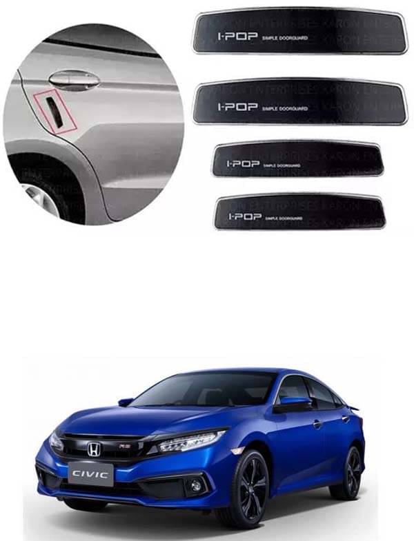 Etradezone Car Door Guard (Pack Of 4, Black) For Honda Civic Facelift Etradezone Car Door Guard (Pack Of 4, Black) For Honda Civic Facelift