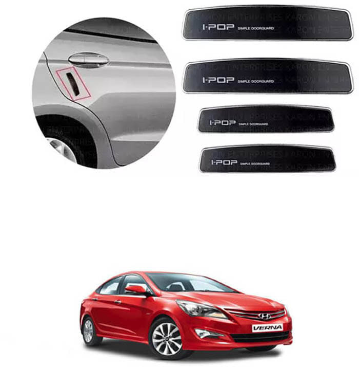 Etradezone Car Door Guard (Pack Of 4, Black) For Hyundai Fluidic Verna 4S Etradezone Car Door Guard (Pack Of 4, Black) For Hyundai Fluidic Verna 4S