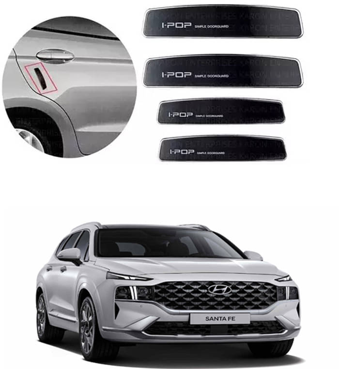 Etradezone Car Door Guard (Pack Of 4, Black) For Hyundai Santa Fe Facelift Etradezone Car Door Guard (Pack Of 4, Black) For Hyundai Santa Fe Facelift