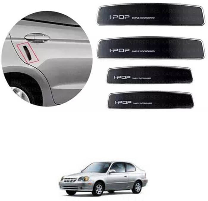     			Etradezone Car Door Guard (Pack Of 4, Black) For Hyundai Accent Viva