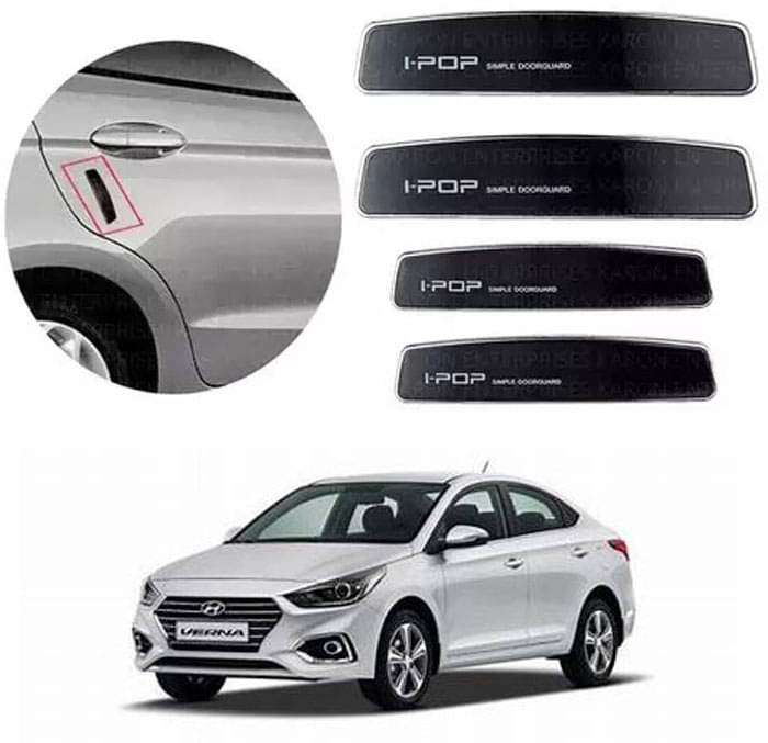     			Etradezone Car Door Guard (Pack Of 4, Black) For Hyundai Verna