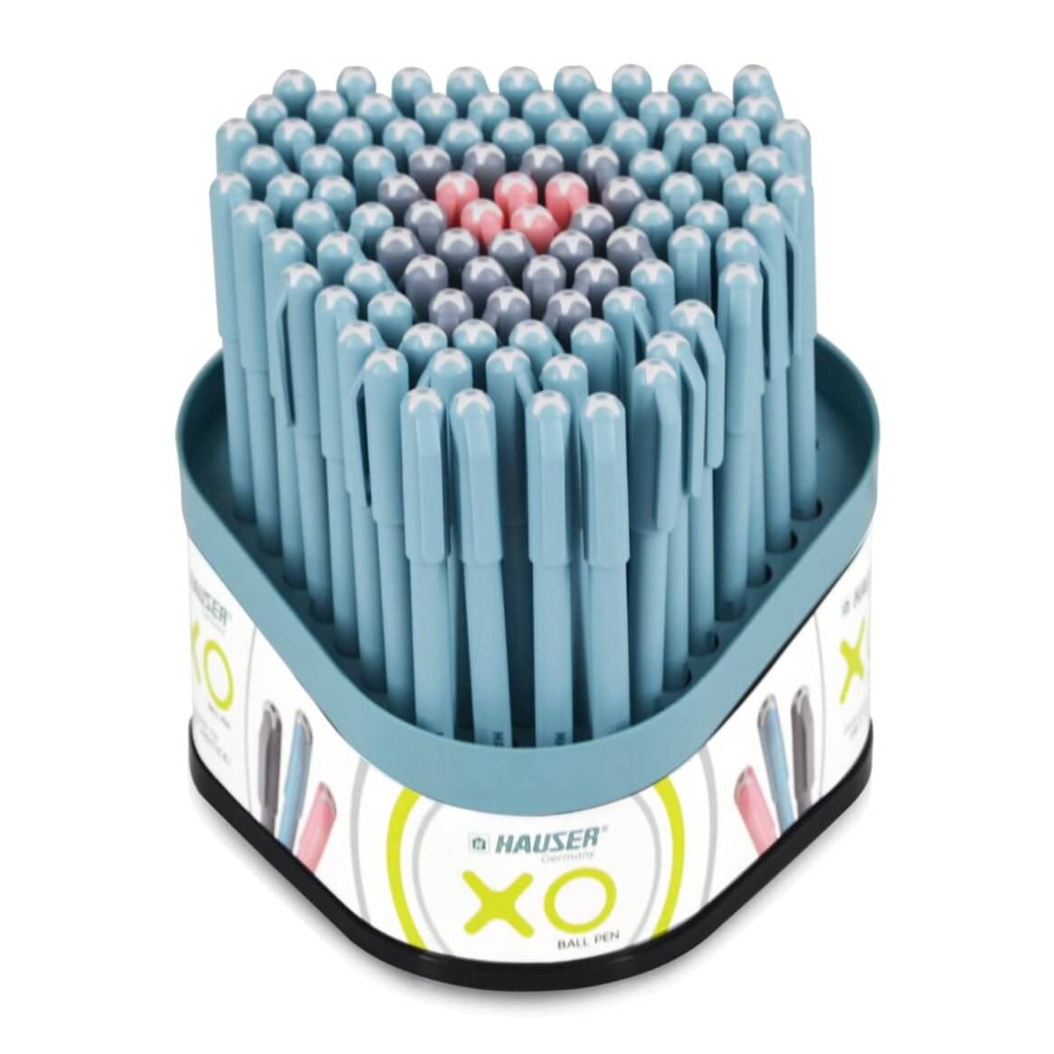     			Hauser Xo Ball Pen Box Stand Pack Blue, Black & Red Ink, Pack Of 100