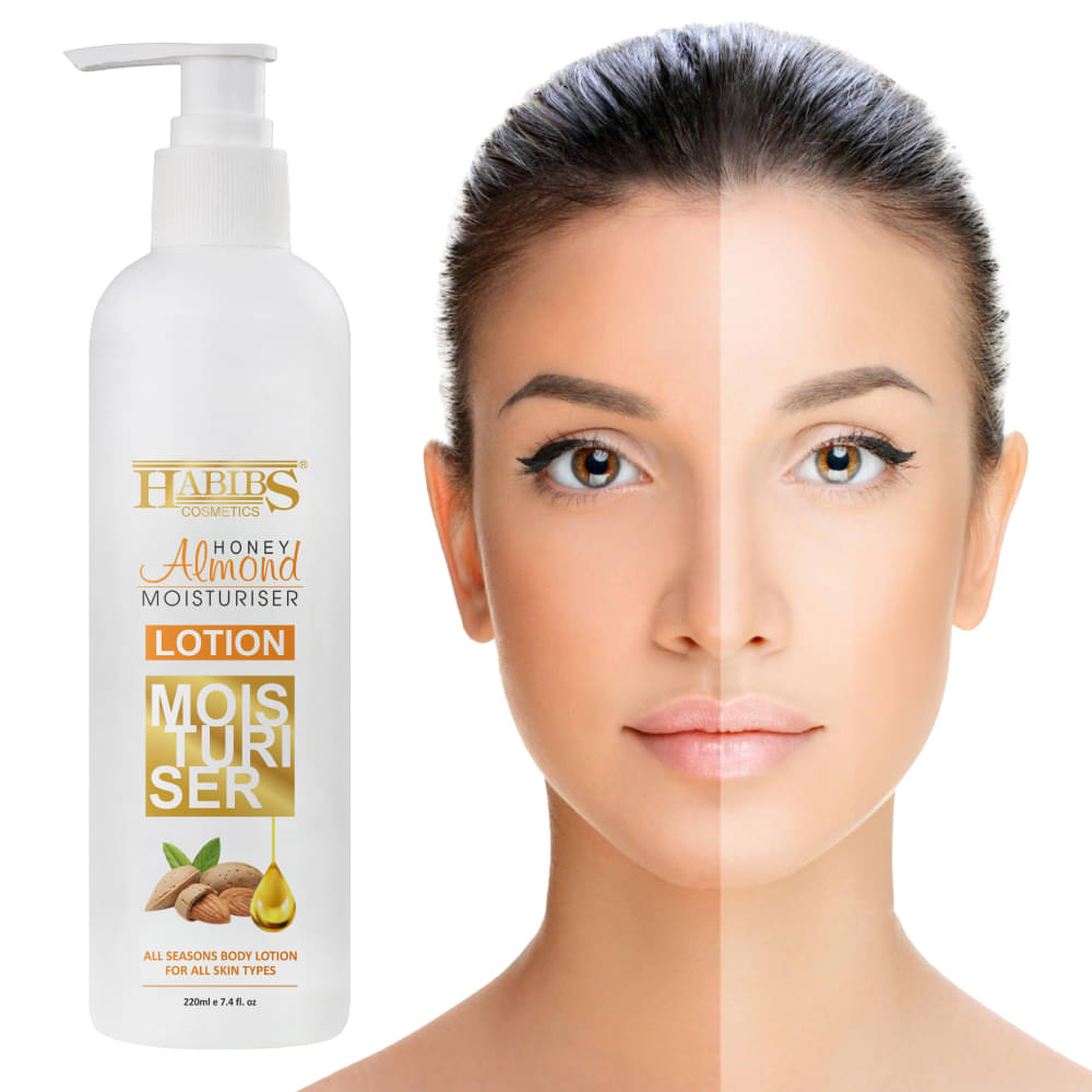     			Habibs Body Lotion Honey & Almond oil Extra Hydrating for Dry Skin, Non-Greasy All Skin Types 220 ml