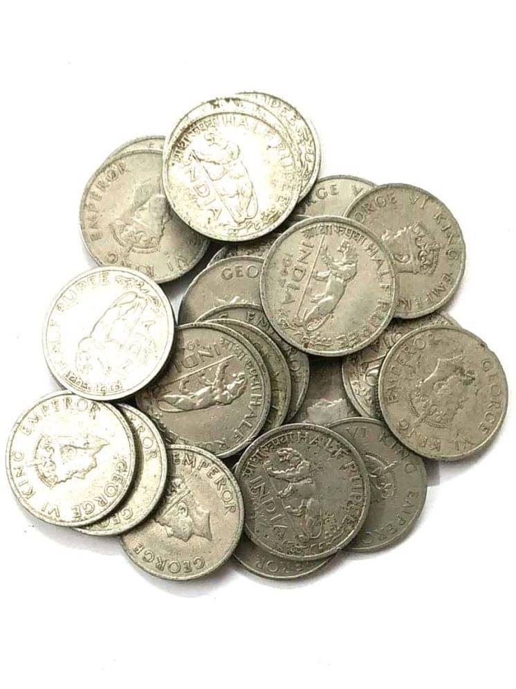 Half Rupees Mix Coin ( Pack of 20 ) Condition as per Image Half Rupees Mix Coin ( Pack of 20 ) Condition as per Image