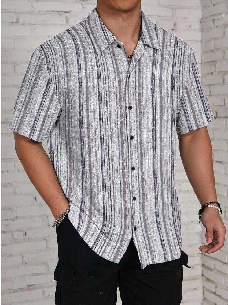 KAJARU Cotton Blend Regular Fit Printed Half Sleeves Men's Casual Shirt - Cream ( Pack of 1 )