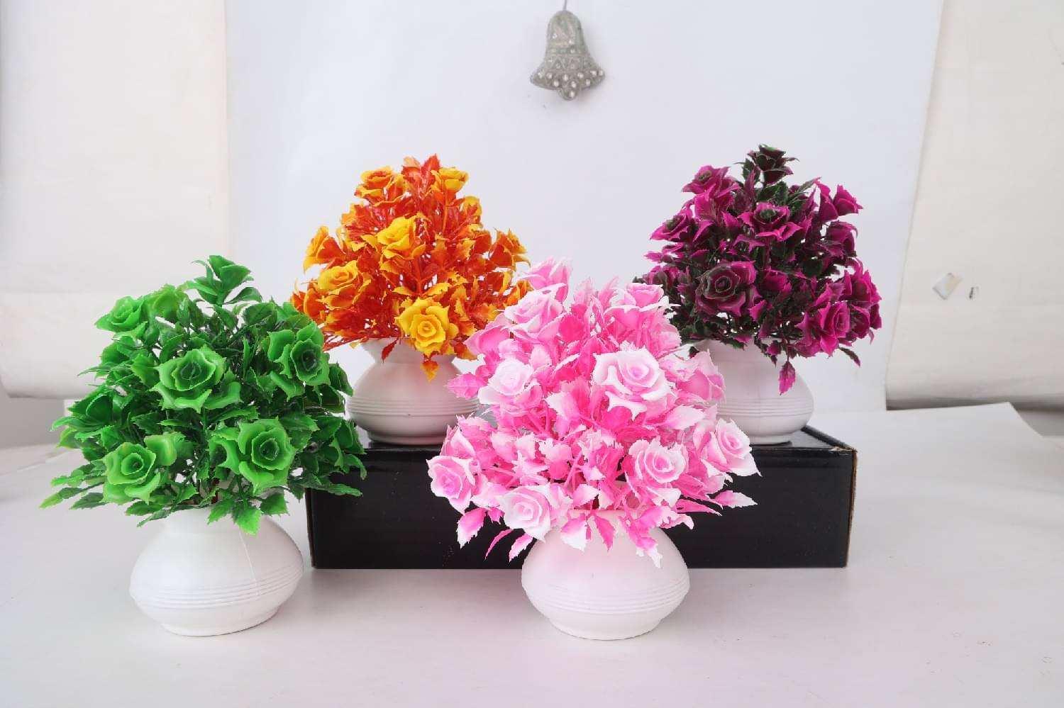     			KanRaj - Multicolor Rose Artificial Flower ( Pack of 4 )