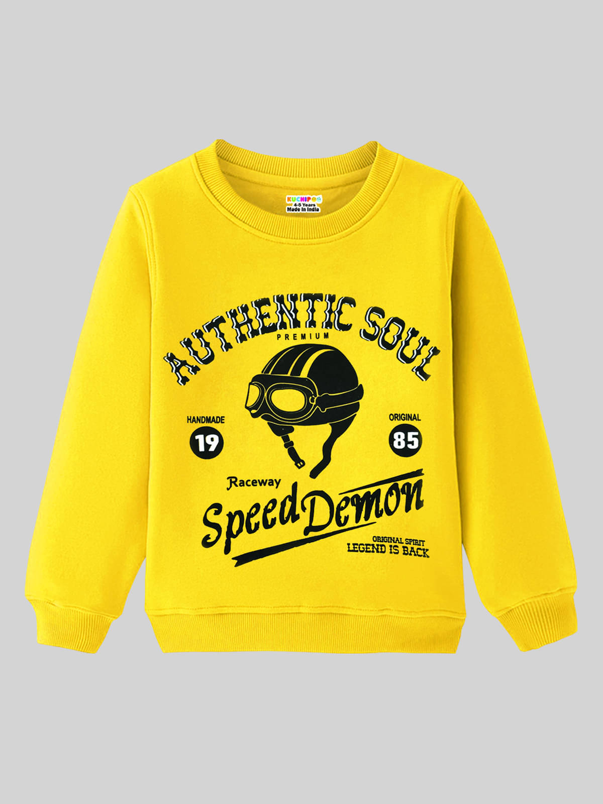     			Kuchipoo Pack of 1 Boys Fleece Sweatshirt ( Yellow )