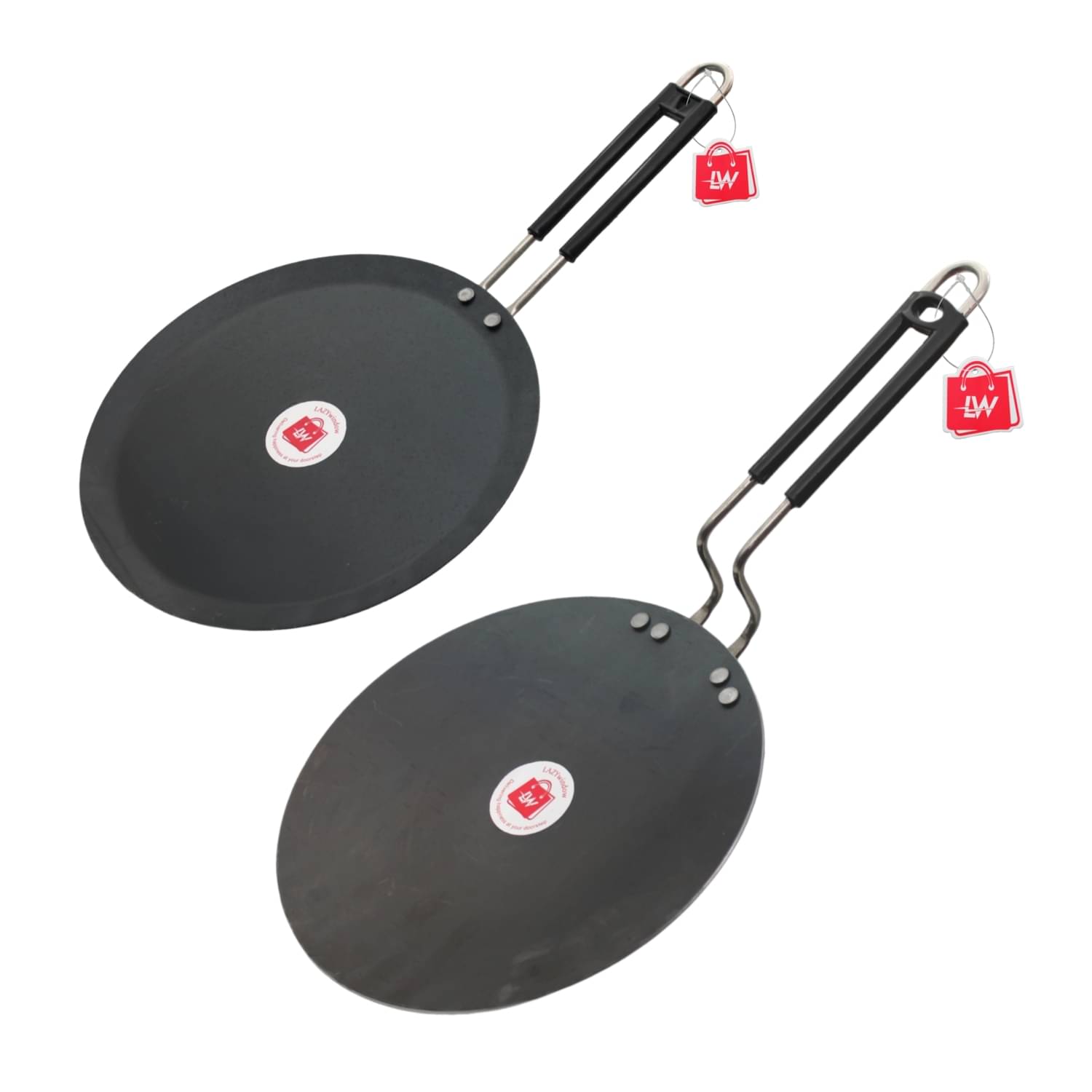 LAZYWINDOW Iron Tawa Black Iron No Coating Cookware Sets ( Set of 1 ) LAZYWINDOW Iron Tawa Black Iron No Coating Cookware Sets ( Set of 1 )