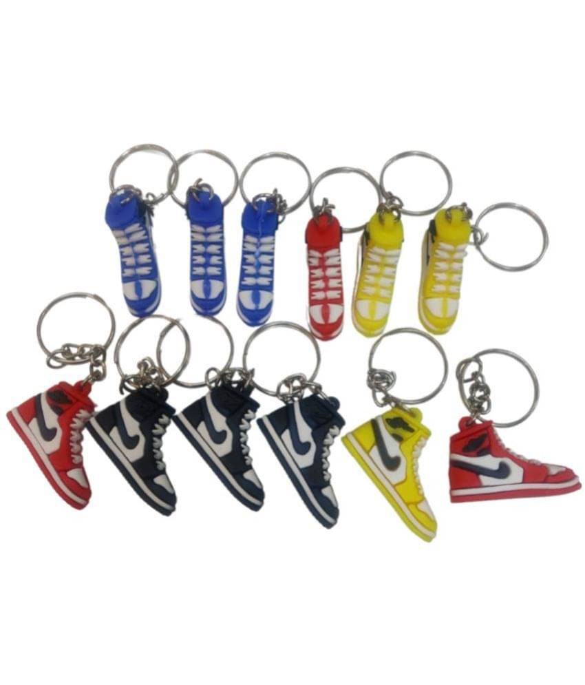     			La Belleza Multi Color Key Chain ( Pack of 10 )