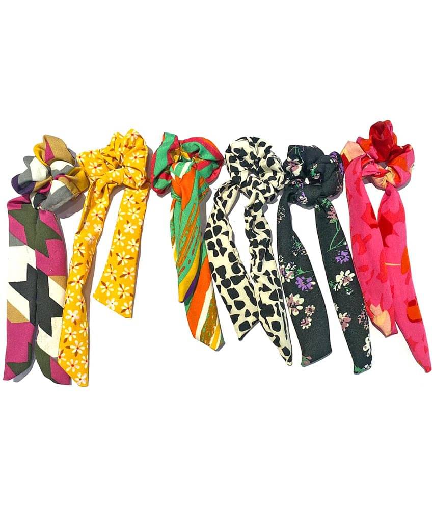     			La Belleza Multi Women's Scrunchie ( Pack of 6 )