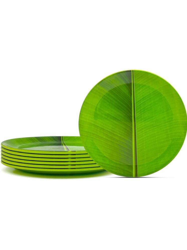 Laserbot 6 Pcs Melamine Dark Green Half Plate Laserbot 6 Pcs Melamine Dark Green Half Plate