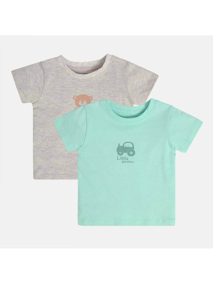     			MINI KLUB Pack of 2 Baby Boys Cotton T-Shirt ( Multi )
