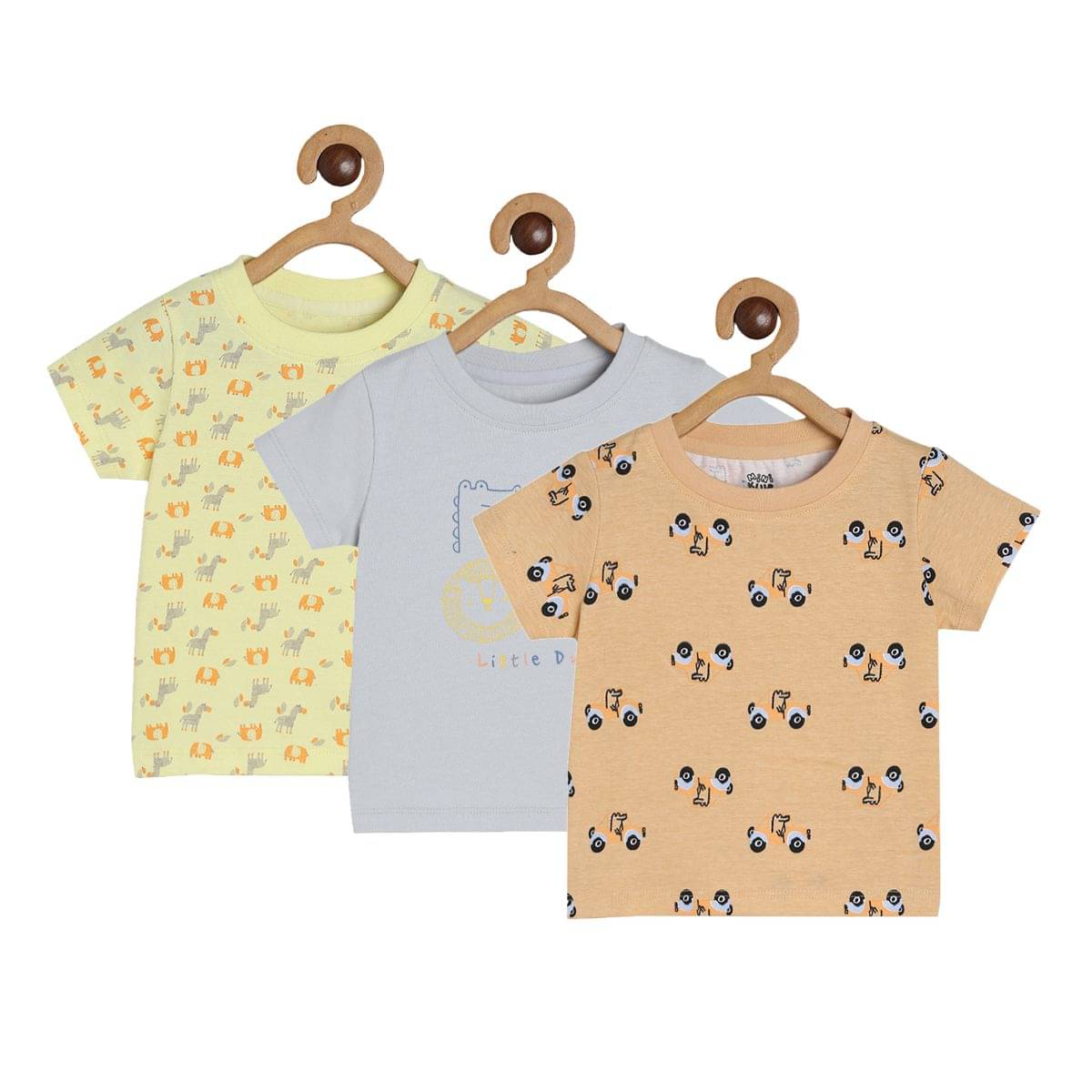     			MINI KLUB Pack of 3 Baby Boys Cotton T-Shirt ( Multi )