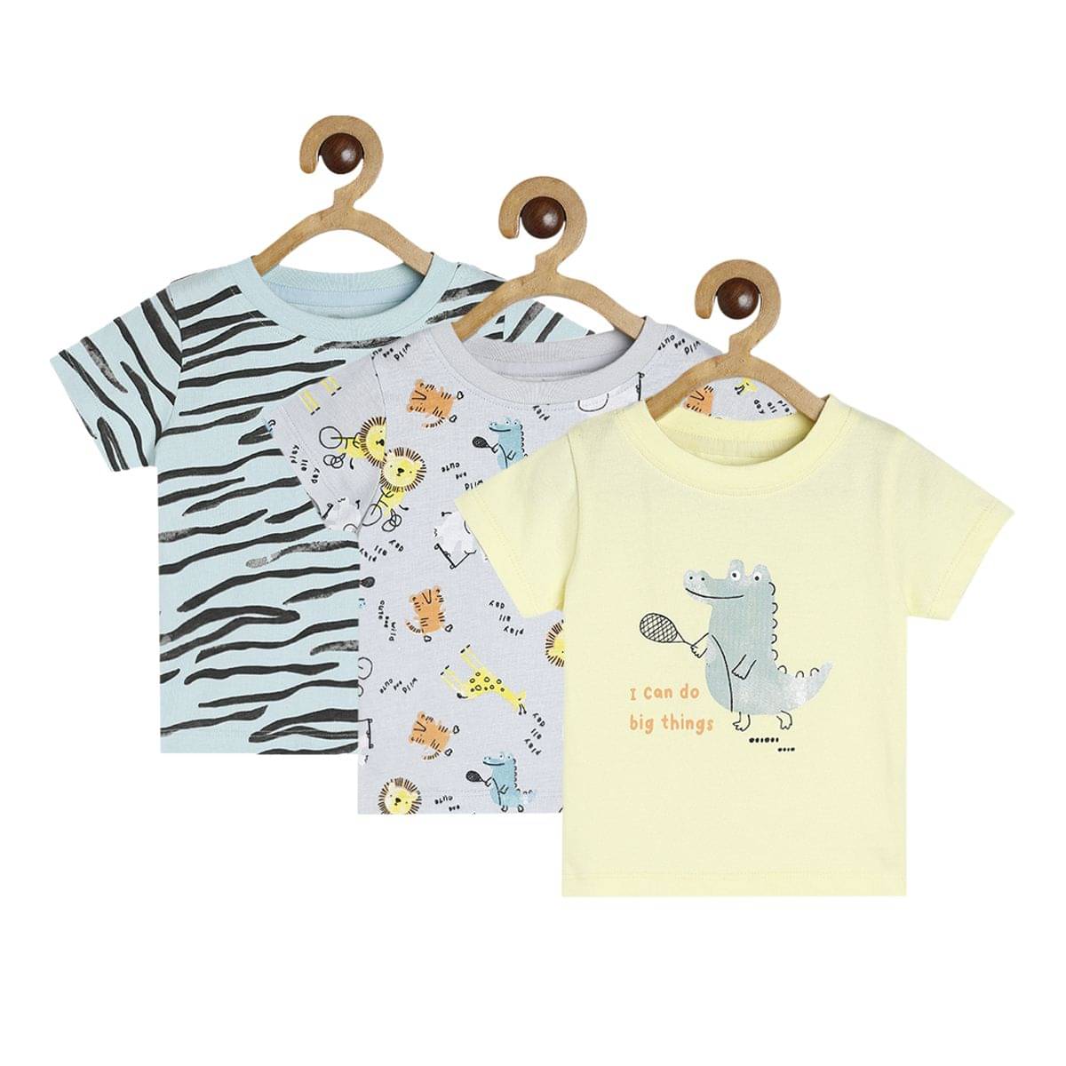     			MINI KLUB Pack of 3 Baby Boys Cotton T-Shirt ( Multi )