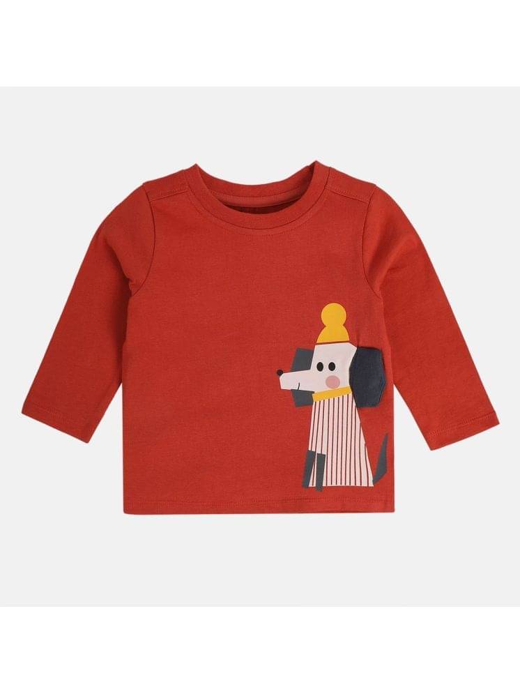     			MINI KLUB Pack of 1 Baby Boys Cotton T-Shirt ( Orange )