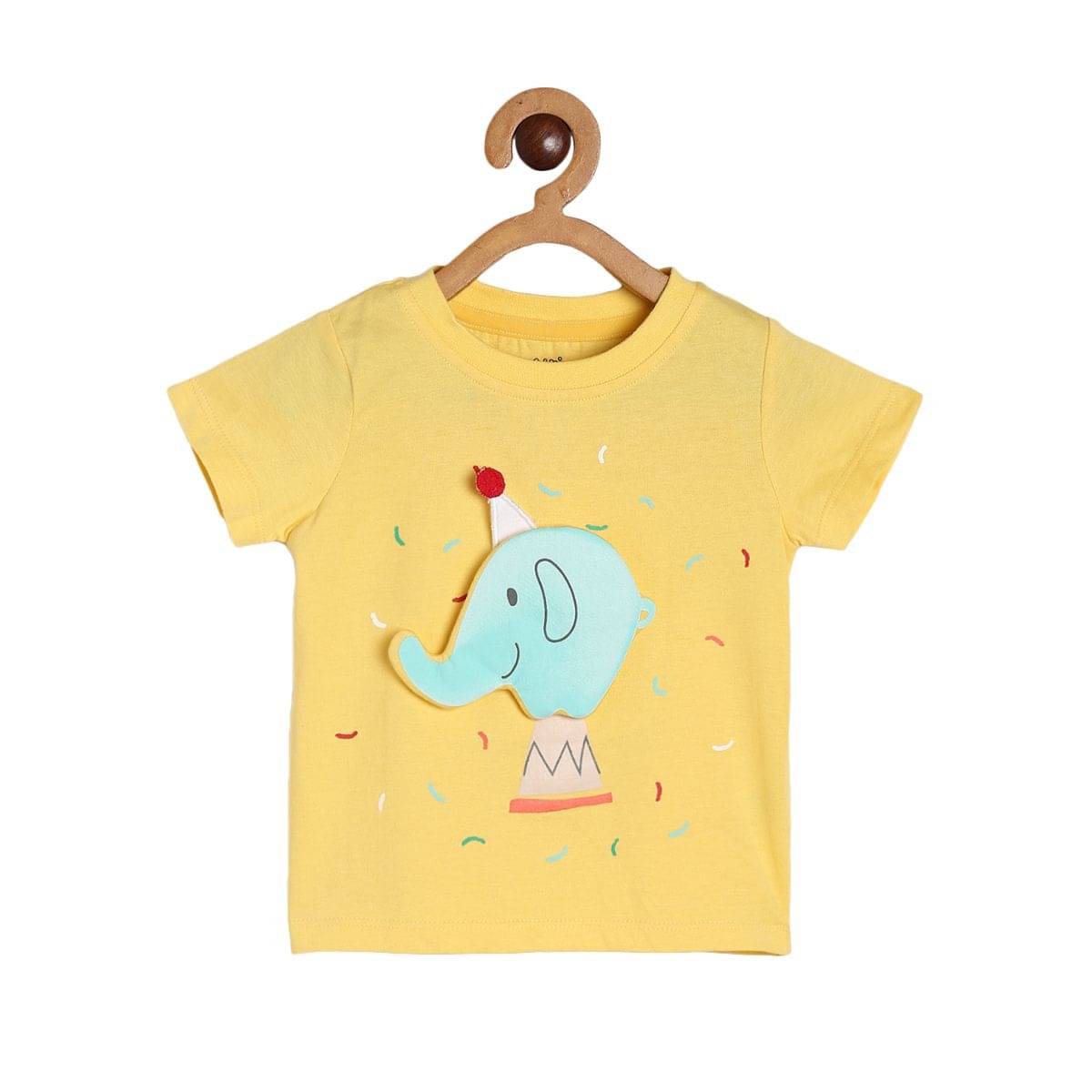     			MINI KLUB Pack of 1 Baby Boys Cotton T-Shirt ( Yellow )
