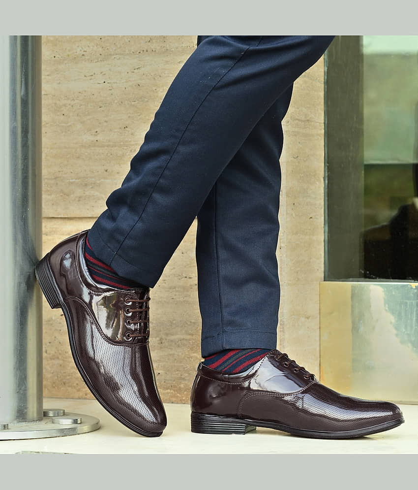 Magnolia Brown Men's Derby Formal Shoes - Formal Shoes | Buy online on ZillyBuy