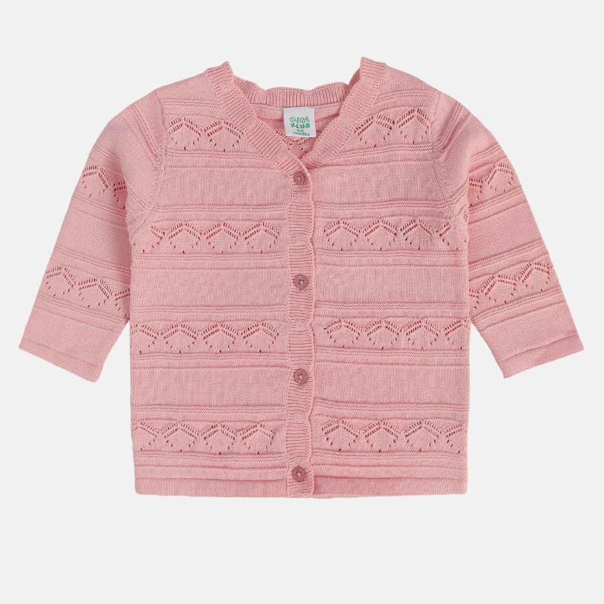     			MINI KLUB Single Girls 100% Cotton Cardigans ( Pink )