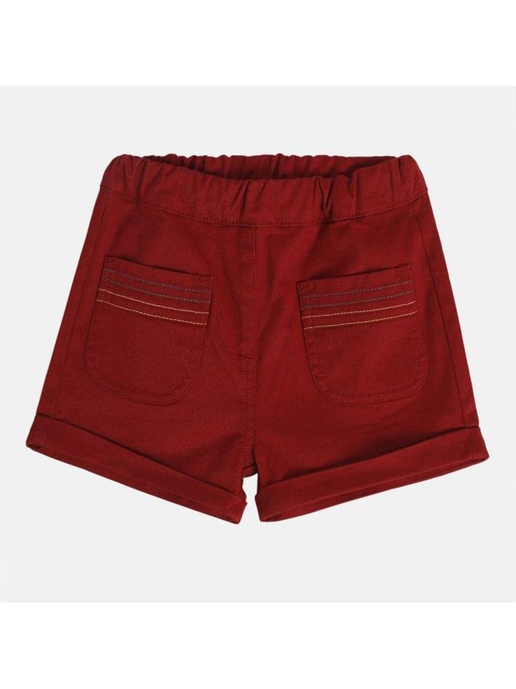     			MINI KLUB Baby Girls Cotton Shorts ( Red )