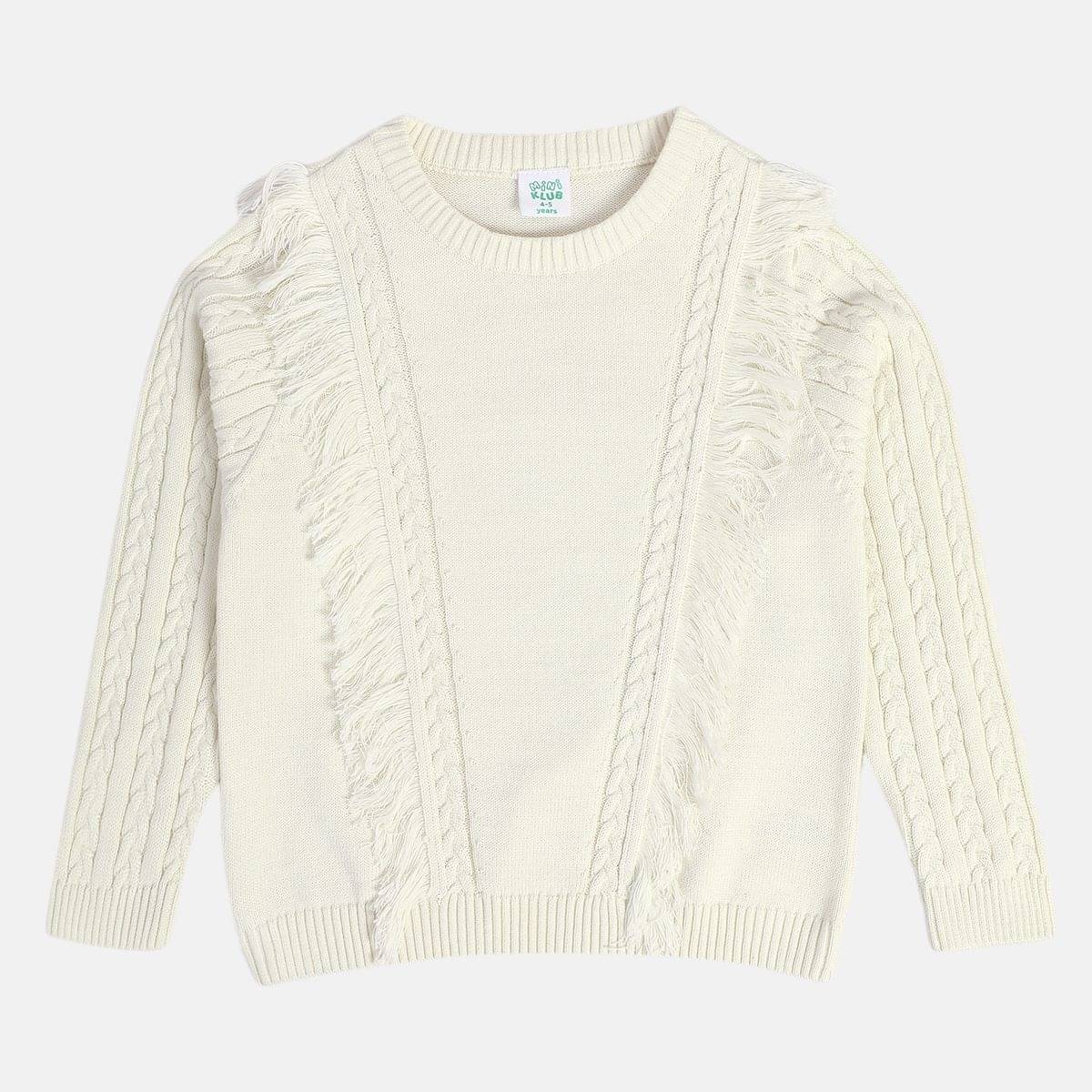     			MINI KLUB Single Girls 100% Cotton Pullover ( White )