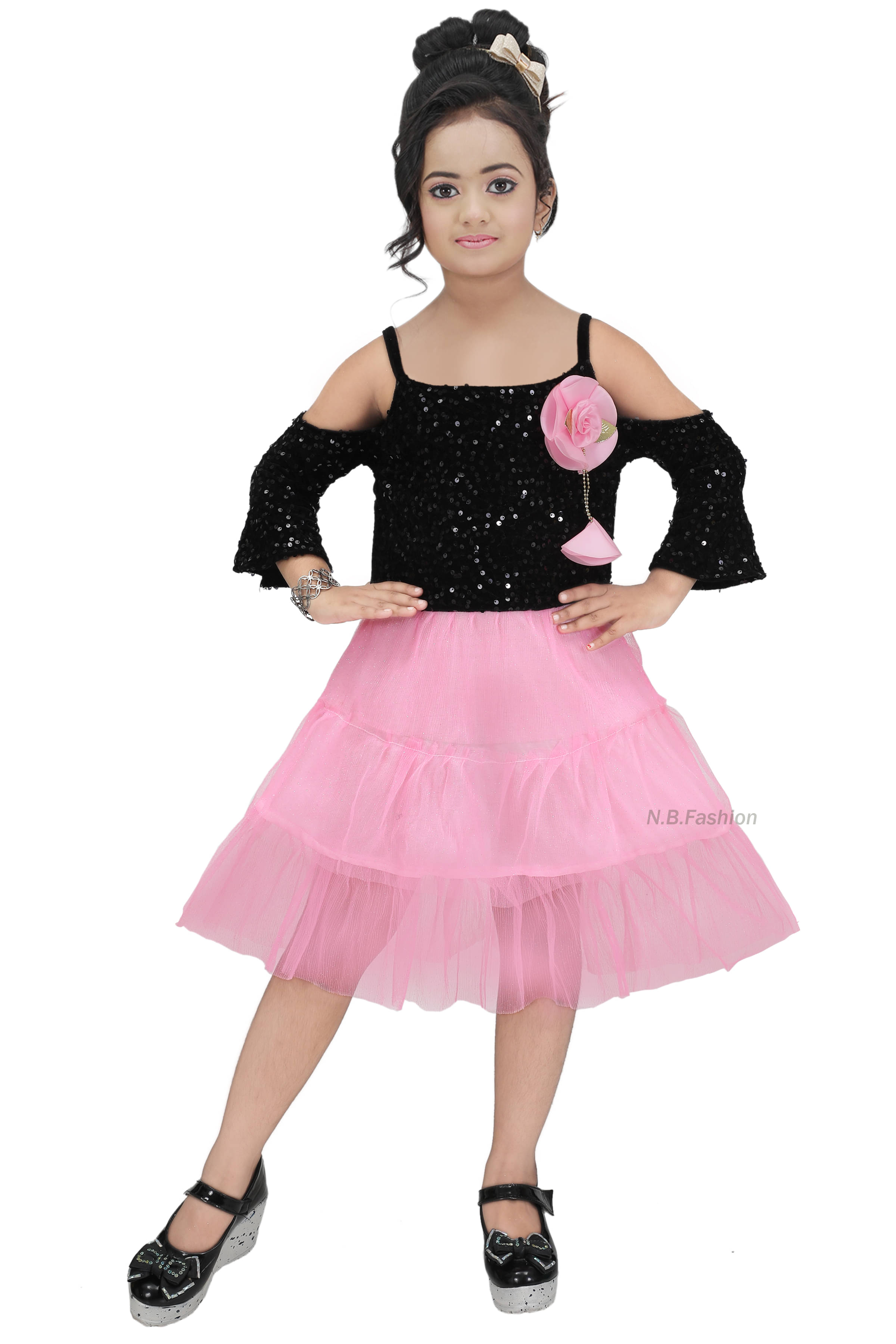 NIPU CREATION Cotton Blend Frock For Girls ( Pack of 1 , Pink ) NIPU CREATION Cotton Blend Frock For Girls ( Pack of 1 , Pink )