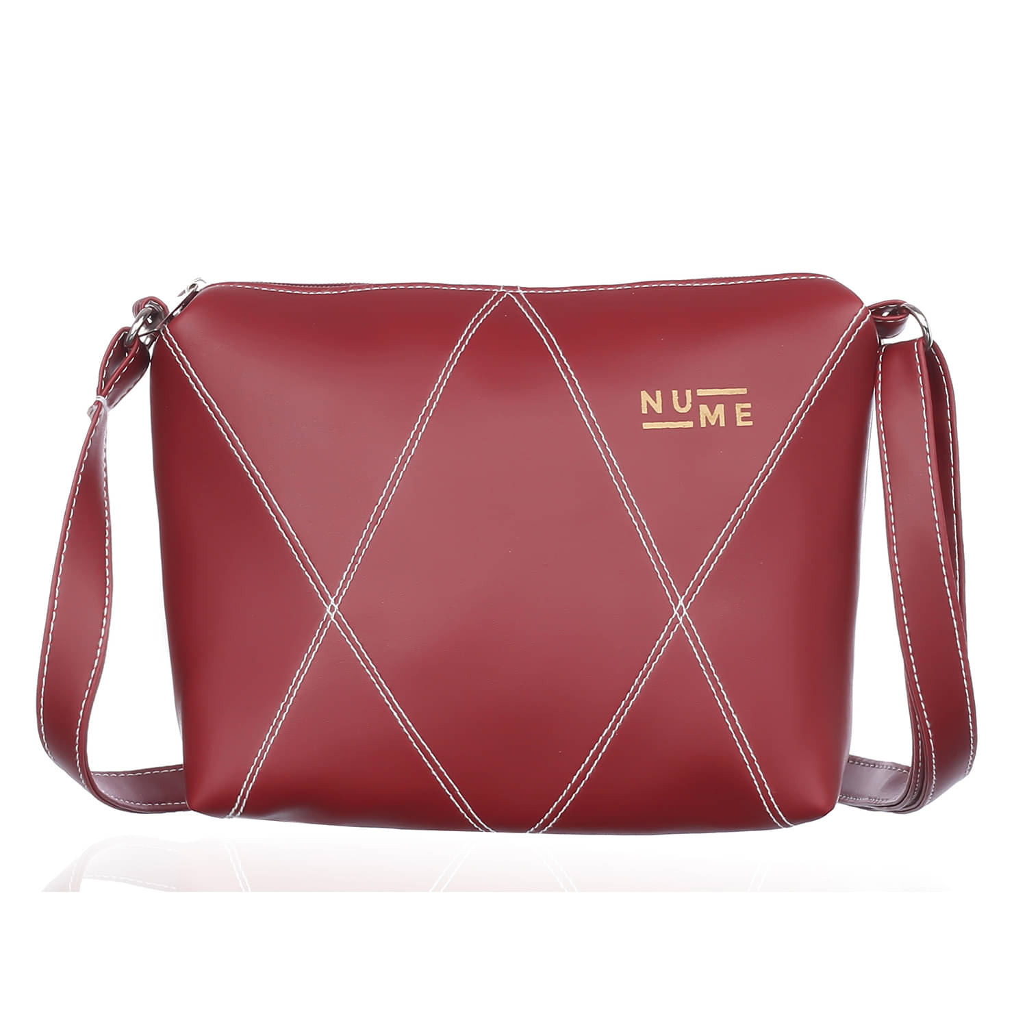     			NuMe Maroon PU Sling Bag