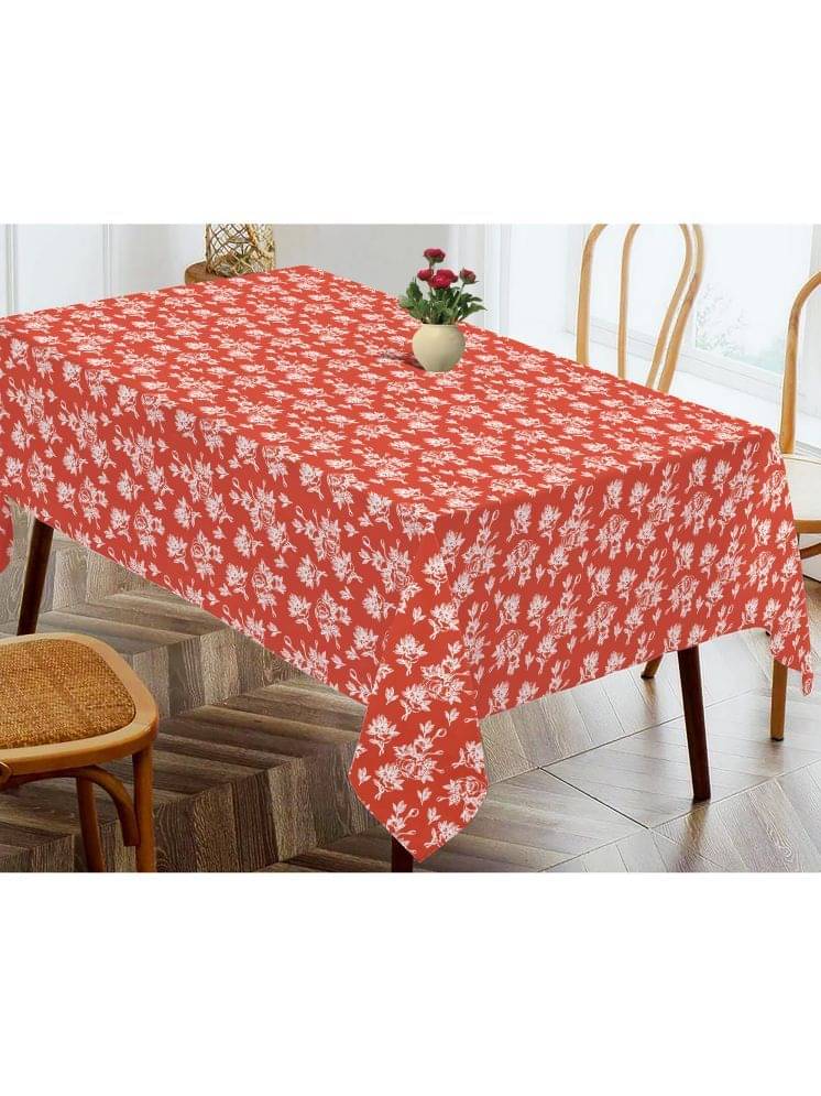 Oasis Hometex Printed Cotton 4 Seater Rectangle Table Cover ( 152 x 138 ) cm Pack of 1 Peach     			Oasis Hometex Printed Cotton 4 Seater Rectangle Table Cover ( 152 x 138 ) cm Pack of 1 Peach