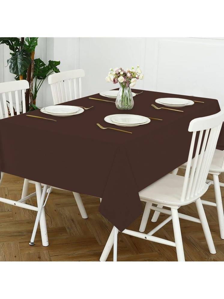     			Oasis Hometex Solid Cotton 4 Seater Square Table Cover ( 152 x 152 ) cm Pack of 1 Brown