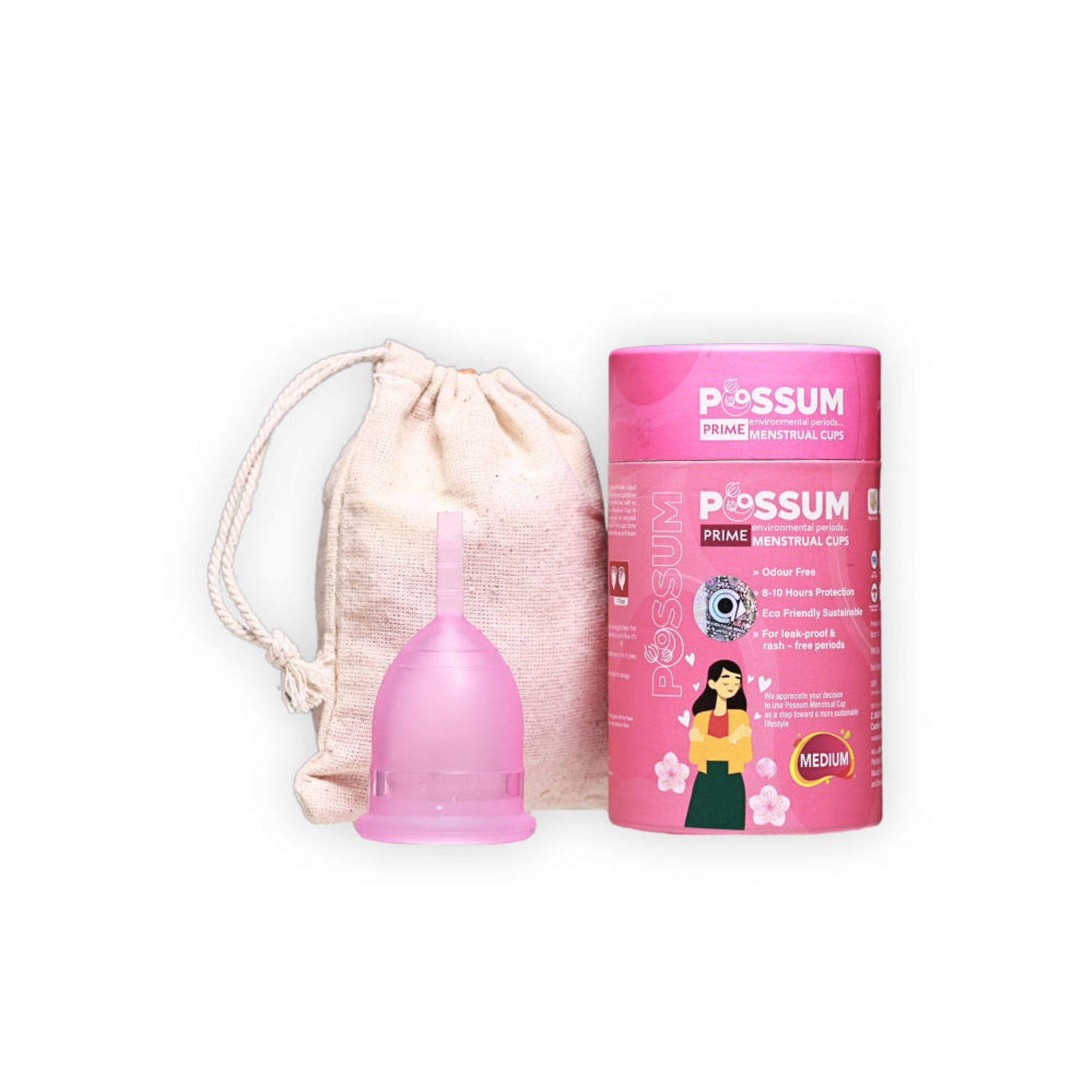 POSSUM Silicone Reusable Menstrual Cup Medium ( Pack of 1 ) POSSUM Silicone Reusable Menstrual Cup Medium ( Pack of 1 )