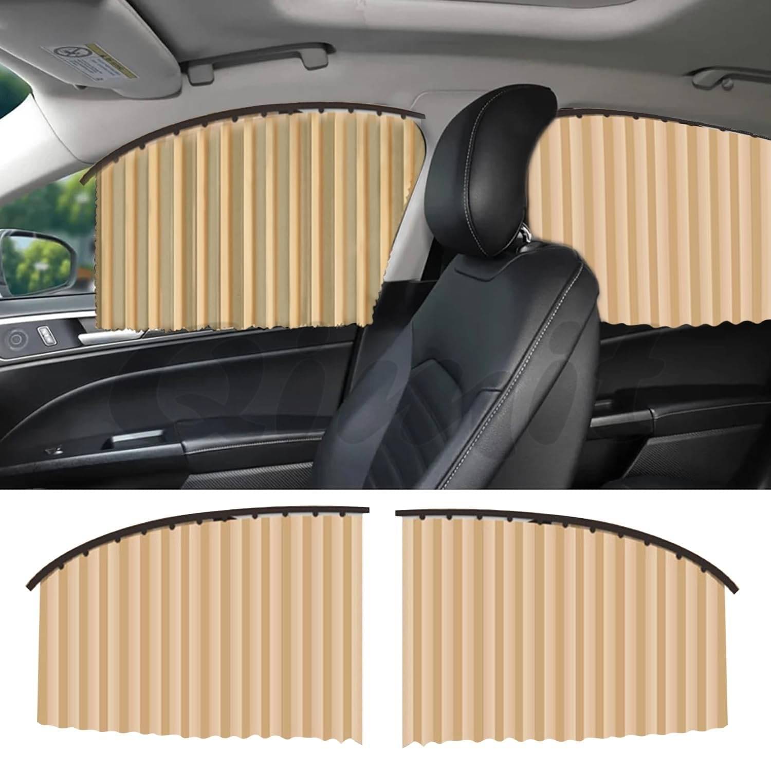 RAMDEV ENTERPRISE Universal Fit Magnetic Car Side Window Privacy Sunshade, Car Sun Shade Side Window, Magnet Pleated Curtains for Car Window, Removable Car Window Curtains (4PCS). RAMDEV ENTERPRISE Universal Fit Magnetic Car Side Window Privacy Sunshade, Car Sun Shade Side Window, Magnet Pleated Curtains for Car Window, Removable Car Window Curtains (4PCS).