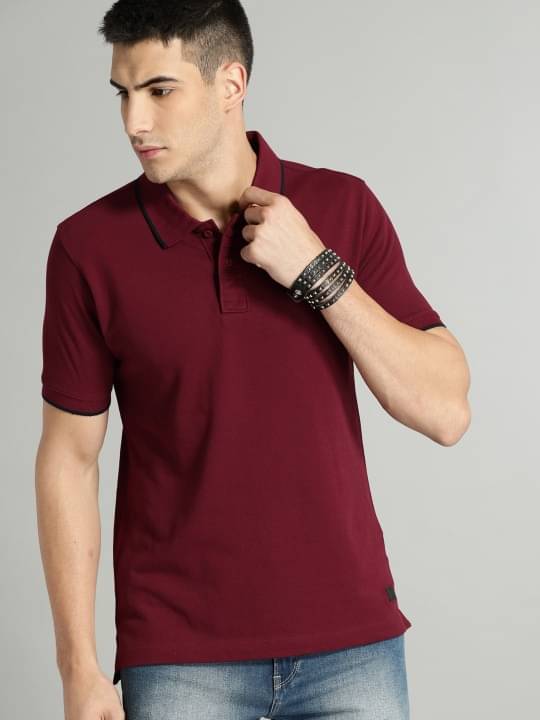 REDESIGNWEBGO Pack of 1 Cotton Blend Regular Fit Solid Half Sleeves Men's Polo T Shirt ( Maroon ) REDESIGNWEBGO Pack of 1 Cotton Blend Regular Fit Solid Half Sleeves Men's Polo T Shirt ( Maroon )