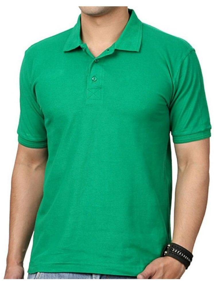 REDESIGNWEBGO Pack of 1 Cotton Blend Regular Fit Solid Half Sleeves Men's Polo T Shirt ( Green ) REDESIGNWEBGO Pack of 1 Cotton Blend Regular Fit Solid Half Sleeves Men's Polo T Shirt ( Green )