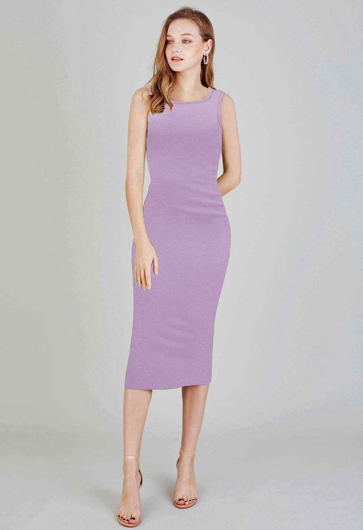     			TOOCHKI Women Lycra Solid Bodycon Dress ( Purple )