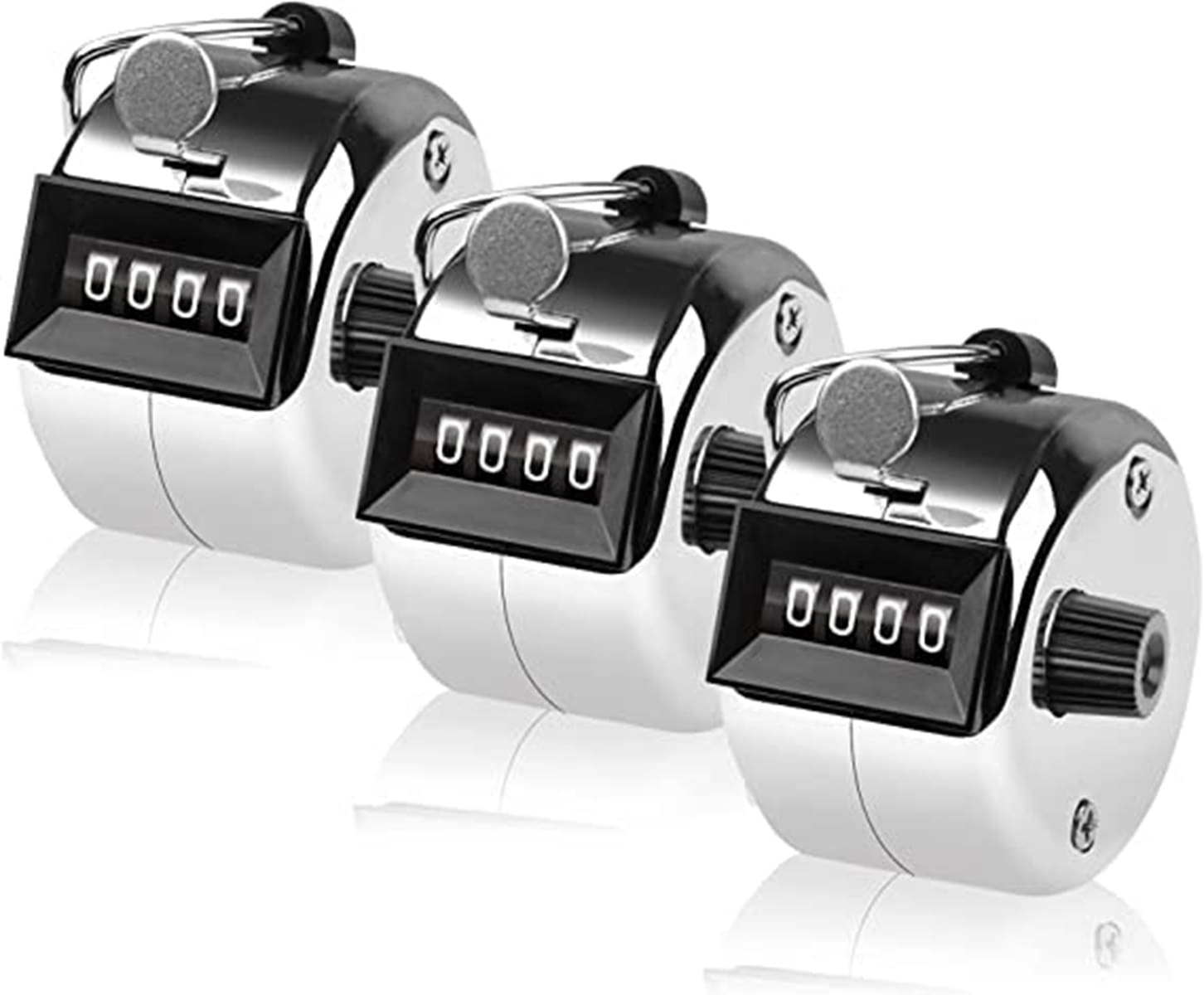 Tally Counter, 4-Digit Clicker Counter, Metal Hand Tally Counters Clicker Pitch Counter for Counting, Knitting, Coaching, Golf, Lap, Fishing (Pack of 3) Tally Counter, 4-Digit Clicker Counter, Metal Hand Tally Counters Clicker Pitch Counter for Counting, Knitting, Coaching, Golf, Lap, Fishing (Pack of 3)