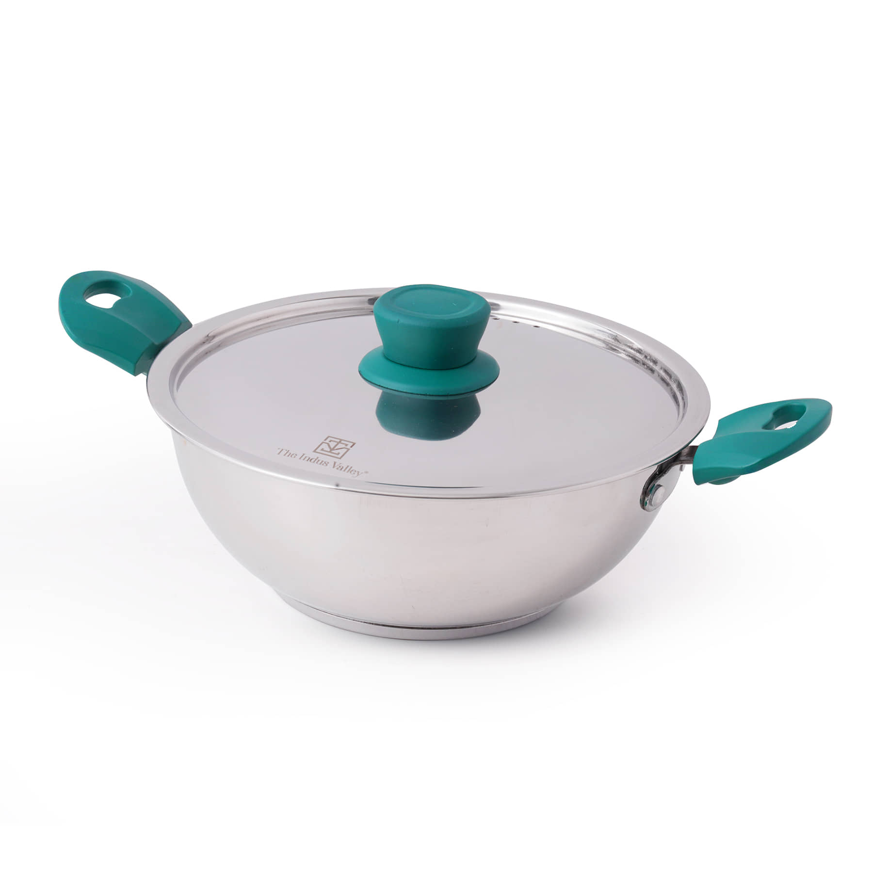 The Indus Valley Stainless Steel Non coated Shallow Kadhai 8 mm ( 1.6 ) L - Cookware | Buy online on ZillyBuy