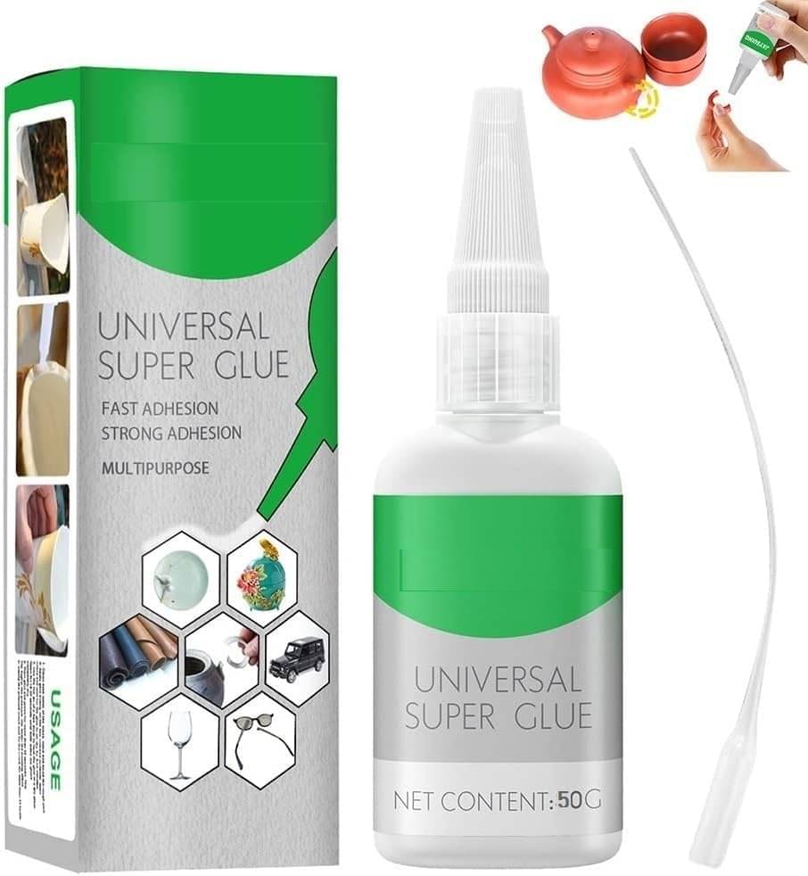     			Universal Super Strong Instant Glue,Quick Dry Welding, High Strength Oily Glue, Waterproof Quickly Repair Glue Applied to Plastic,Wood,Metal, Glass,Shoes (50g.)