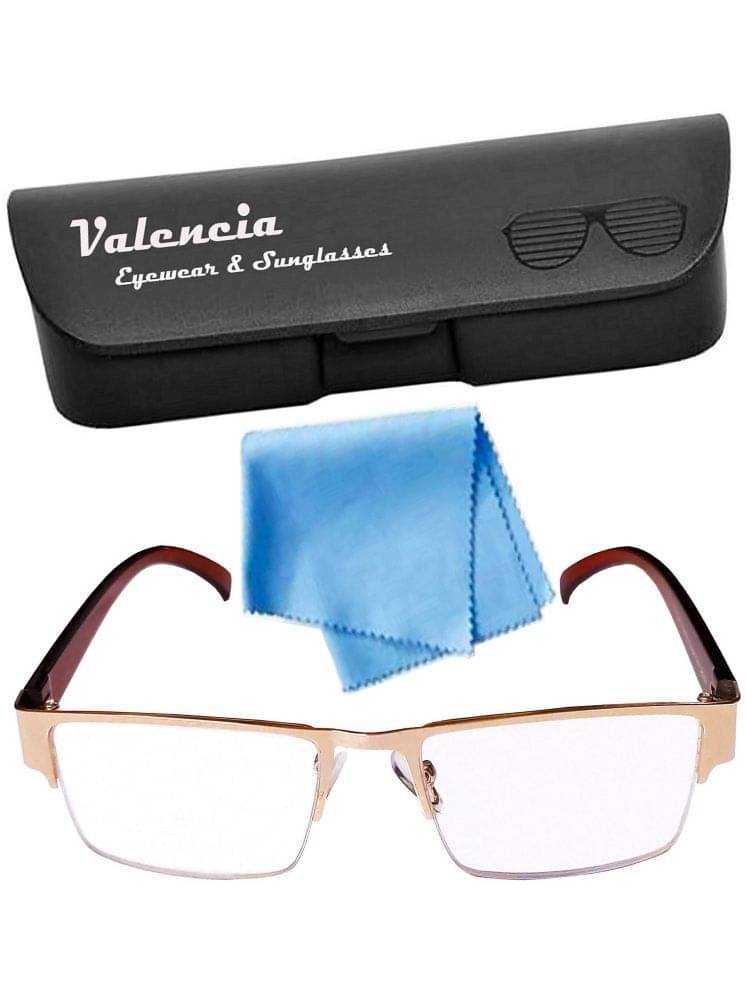 Valencia Rectangle Half Rim Reading Glasses Valencia Rectangle Half Rim Reading Glasses