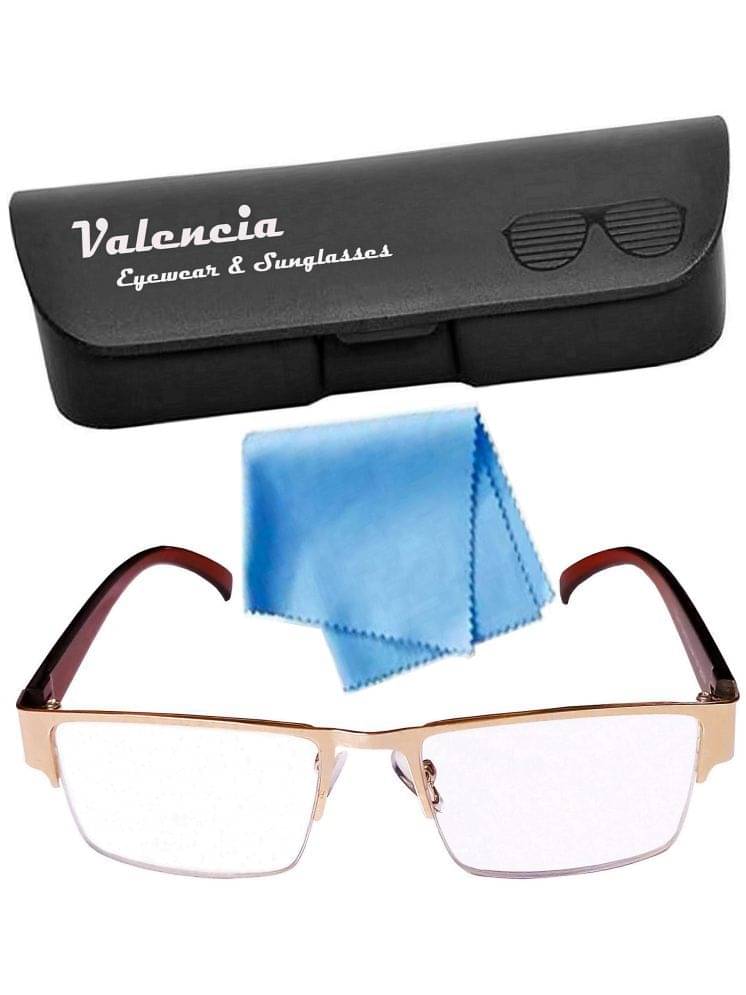    			Valencia Rectangle Half Rim Reading Glasses