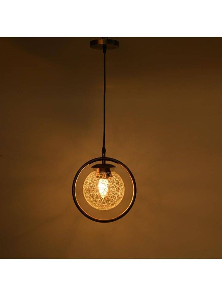     			1st Time Glass Designer Ceiling Lamp Pendant Silver & White - Pack of 1