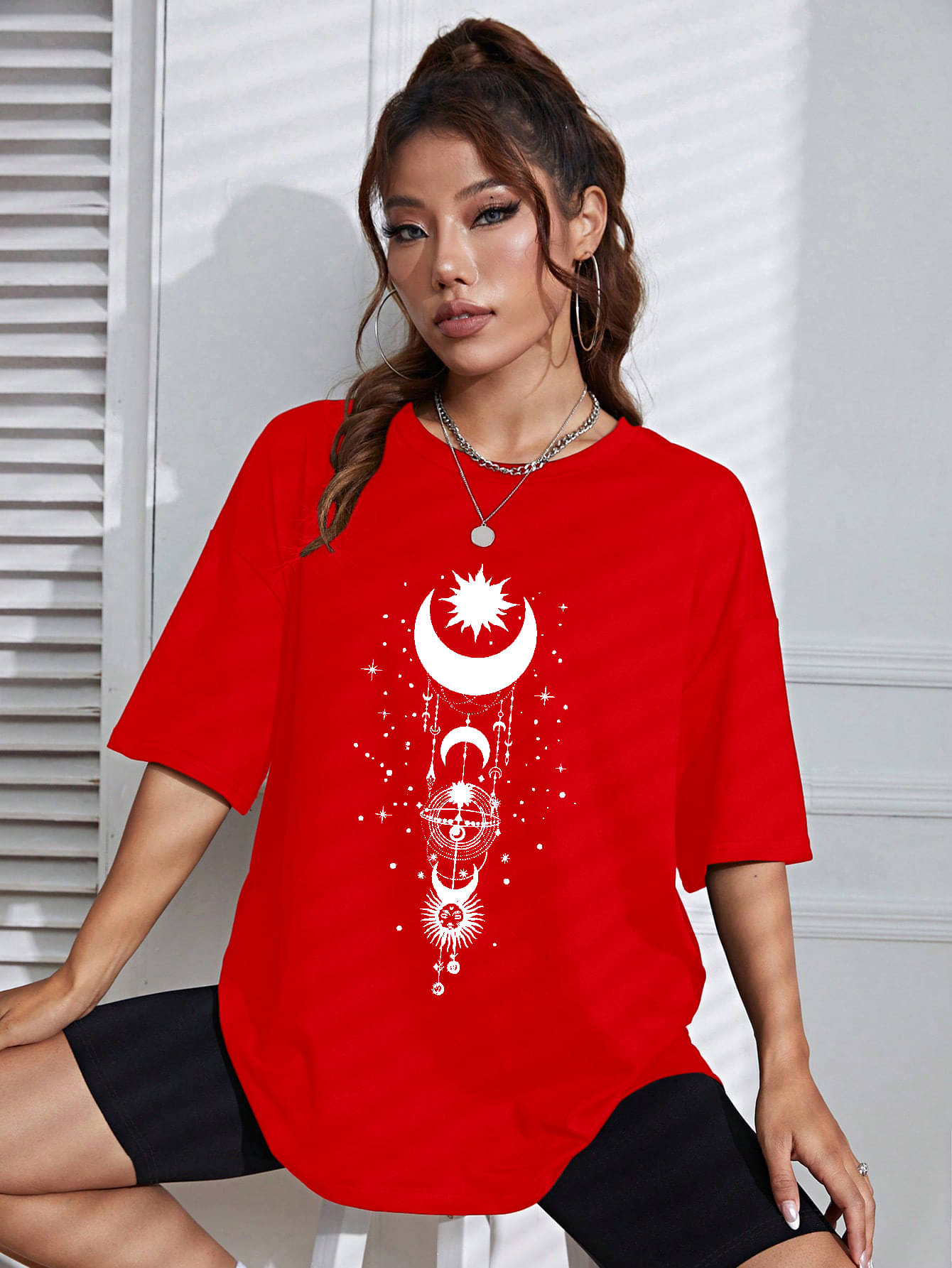     			Aahwan Women's Polyester Regular Top ( Red )