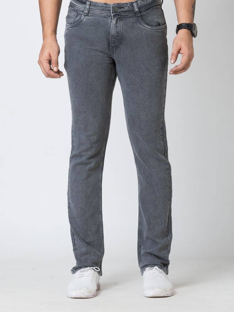 Aflash Regular Fit Basic Men's Jeans - Dark Grey ( Pack of 1 ) - Jeans | Buy online on ZillyBuy