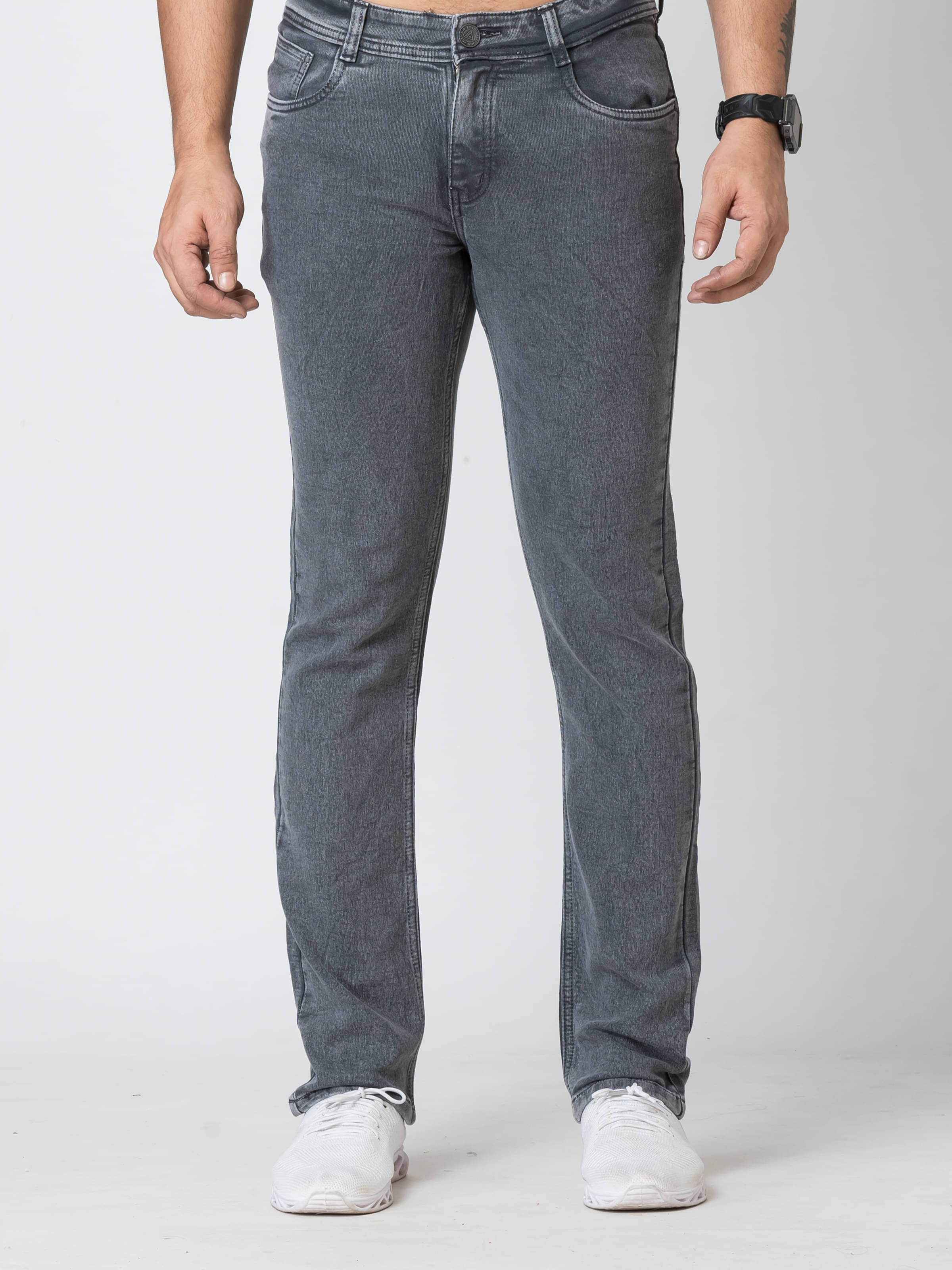 Aflash Regular Fit Basic Men's Jeans - Light Grey ( Pack of 1 ) Aflash Regular Fit Basic Men's Jeans - Light Grey ( Pack of 1 )