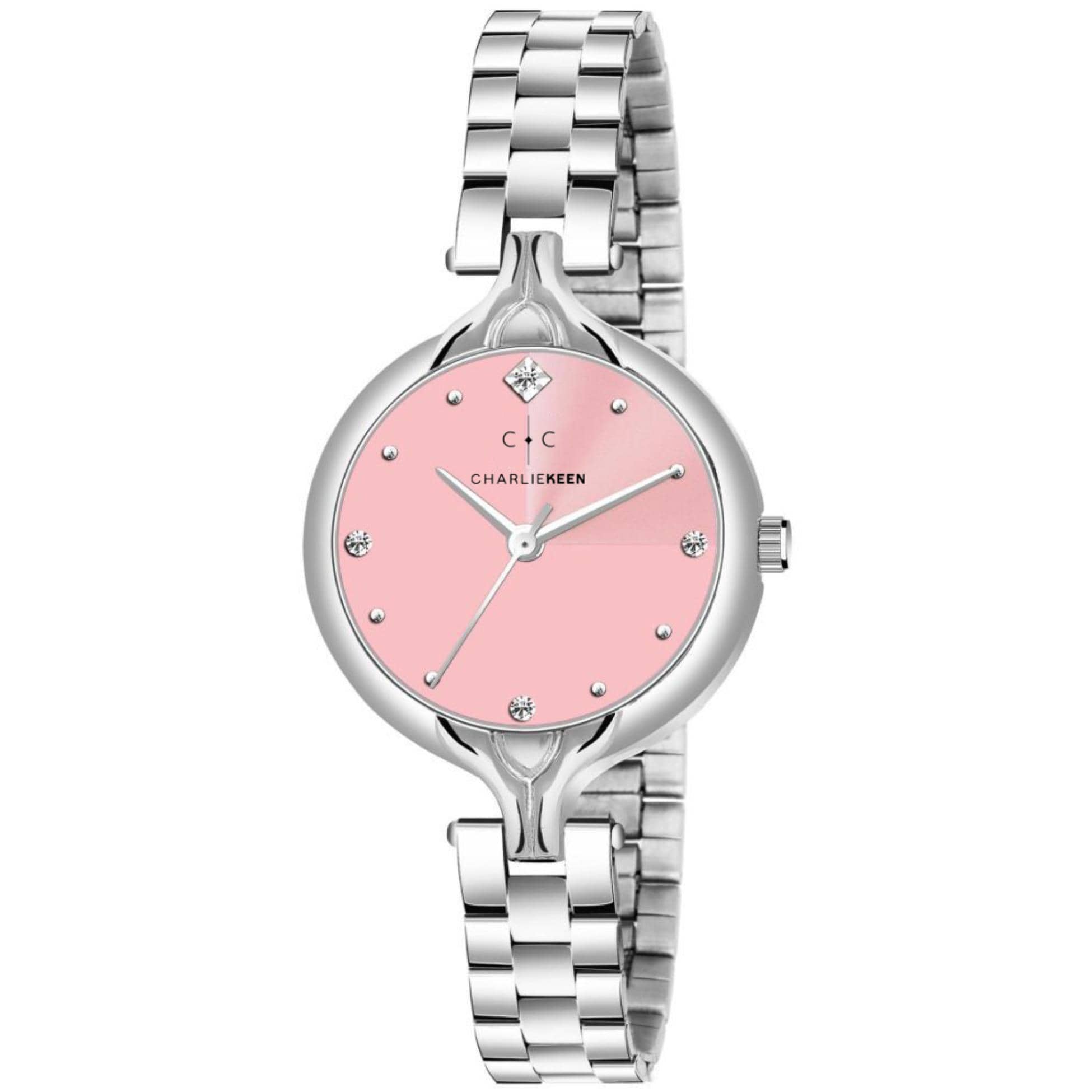 CHARLIEKEEN Silver Stainless Steel Analog Womens Watch