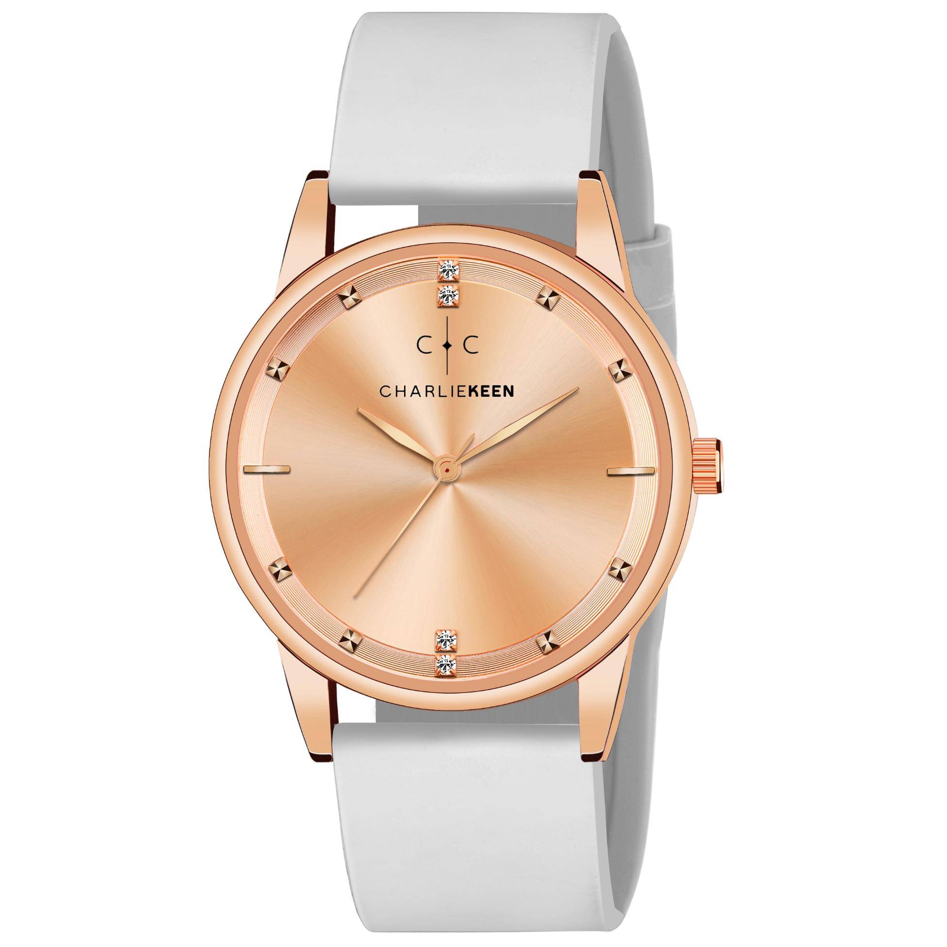     			CHARLIEKEEN White Silicon Analog Men's Watch