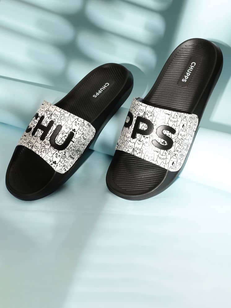 CHUPPS Black Men's Slide Flip Flop